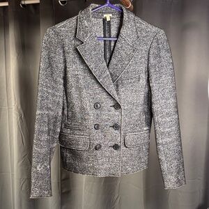 J. Crew Charcoal Double-Breasted Blazer